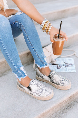 snake print espadrilles