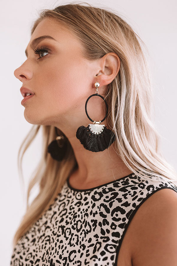 Cancun Calling Earrings In Black