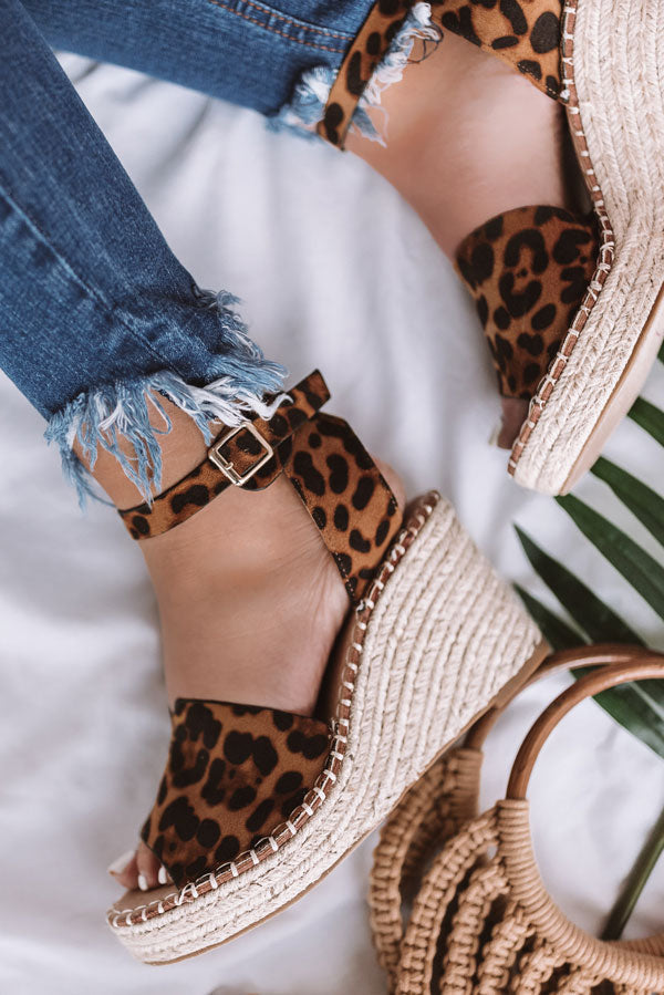 The Bliss Wedge In Leopard • Impressions Online Boutique