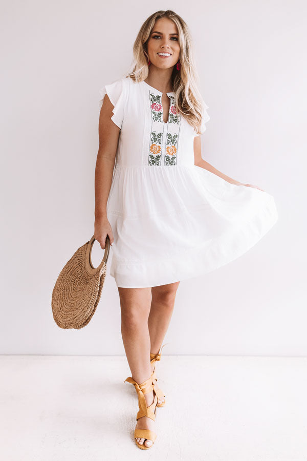 Grecian Gorgeous Embroidered Babydoll Dress • Impressions Online Boutique