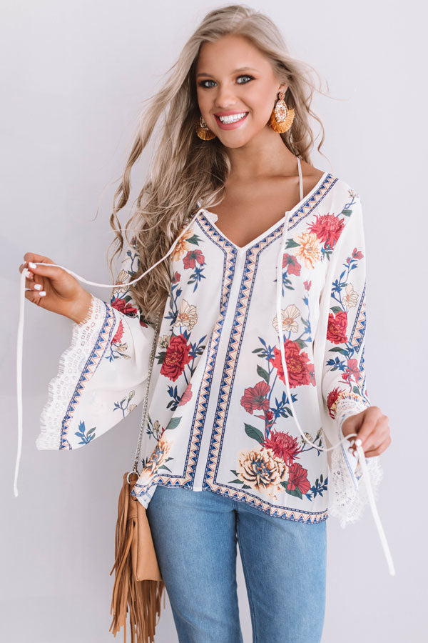 Parisian Travels Floral Shift Top • Impressions Online Boutique