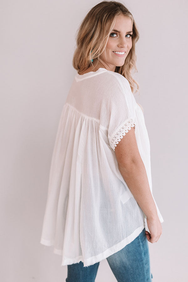 La Boheme Shift Top In Ivory • Impressions Online Boutique