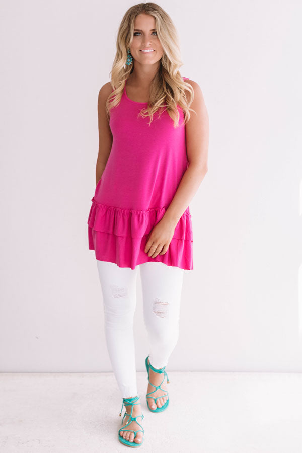 Simply Amazing Tunic Tank in Hot Pink • Impressions Online Boutique