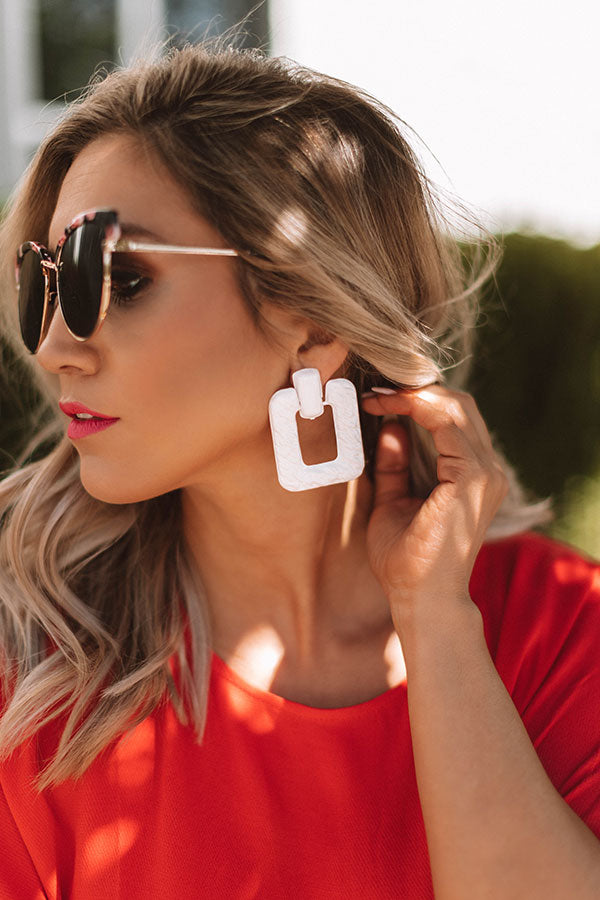 Seeking In Santorini Earrings In White