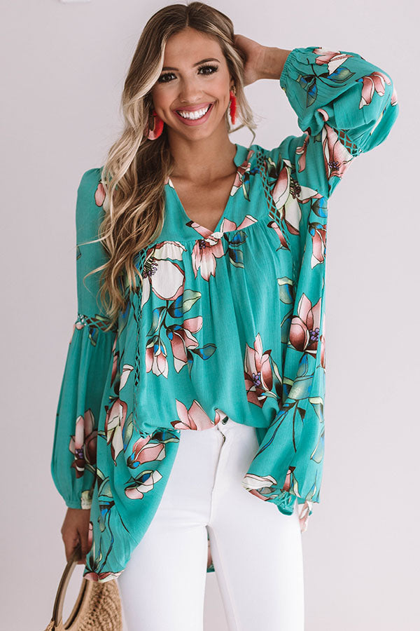 Brunching In Bali Shift Top In Jade • Impressions Online Boutique