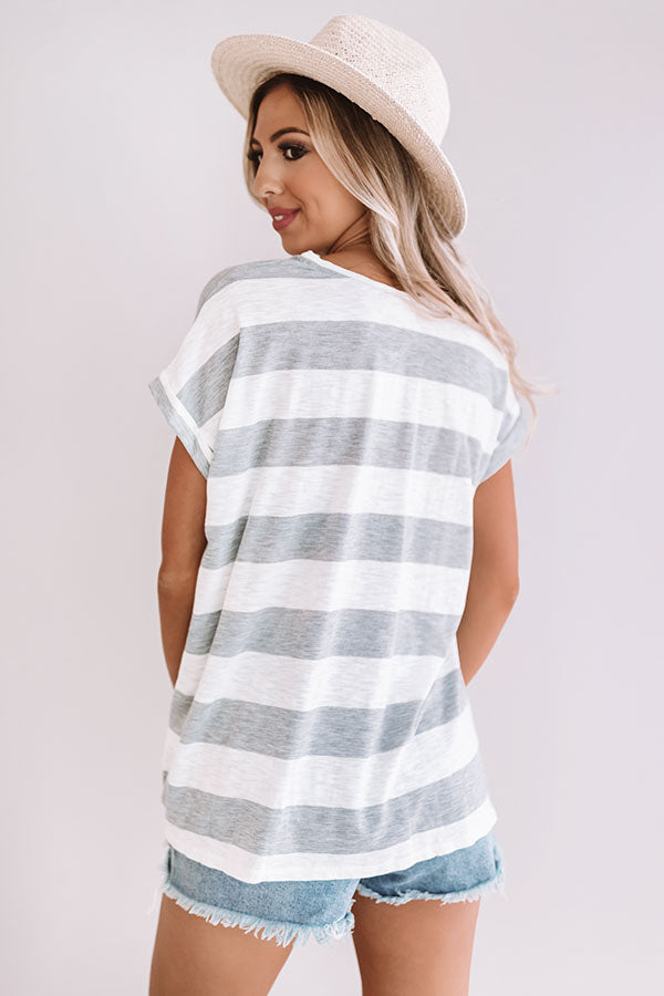 Draw The Line Shift Top In Grey • Impressions Online Boutique