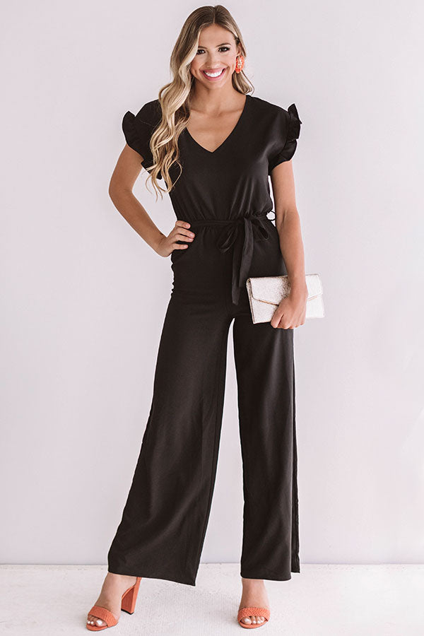Late Nights Out Jumpsuit In Black • Impressions Online Boutique