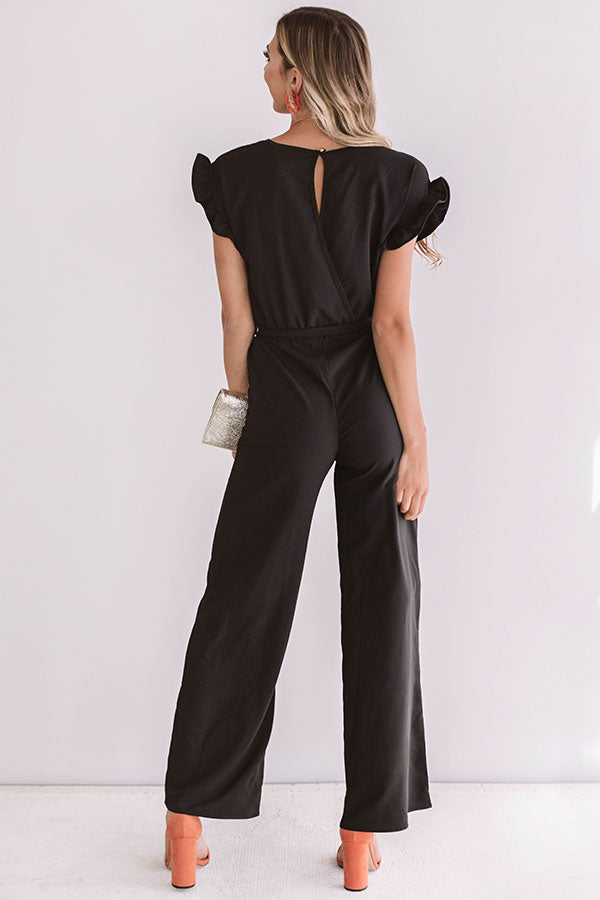 Late Nights Out Jumpsuit In Black • Impressions Online Boutique