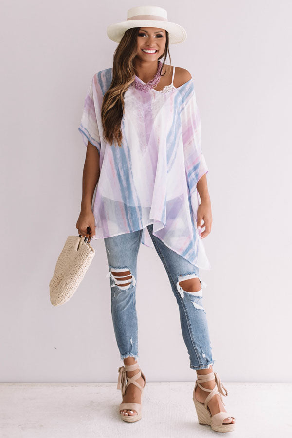 Call The Haute-Line Watercolor Tunic In Lavender