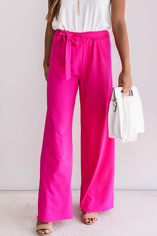 Vip Only High Waist Trousers In Hot Pink • Impressions Online Boutique