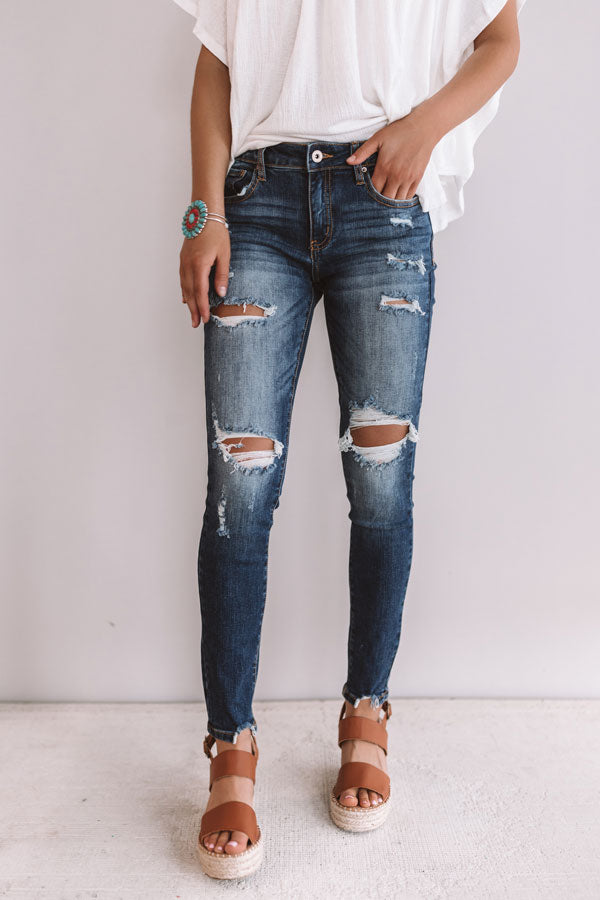 The Blaise Midrise Distressed Skinny