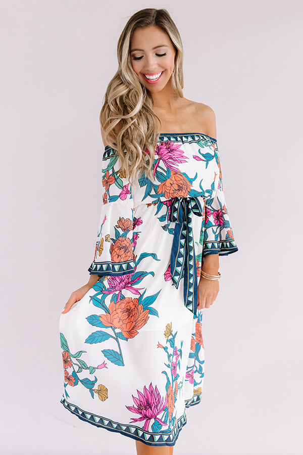 Bubbly with Besties Off Shoulder Midi • Impressions Online Boutique