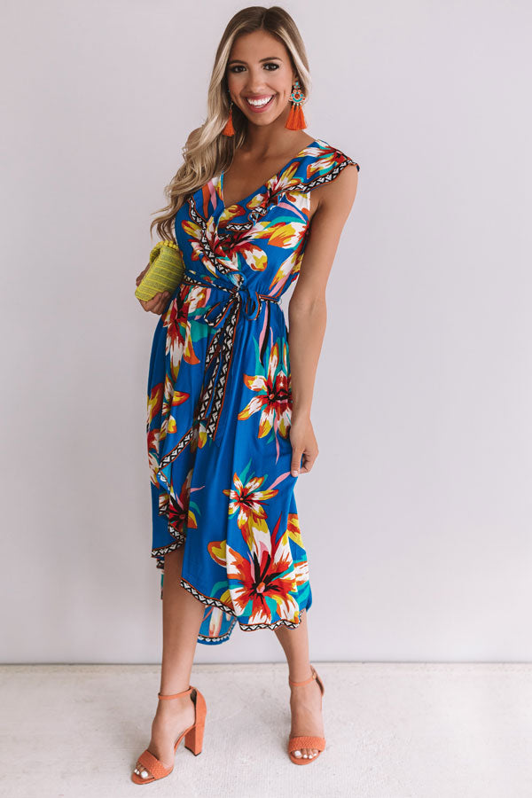 Out Of The Blue Floral Dress • Impressions Online Boutique