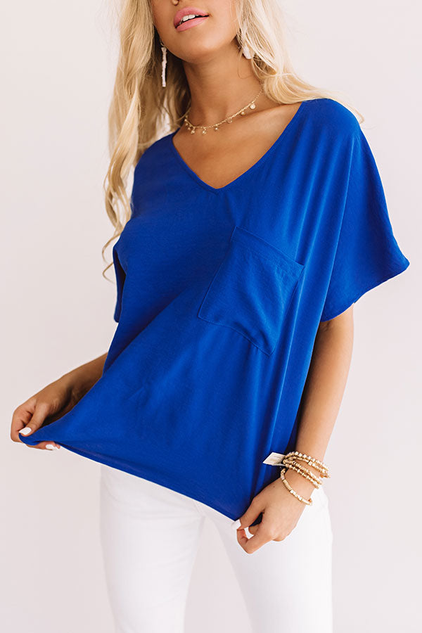 Moroccan Moment Shift Top In Royal Blue • Impressions Online Boutique