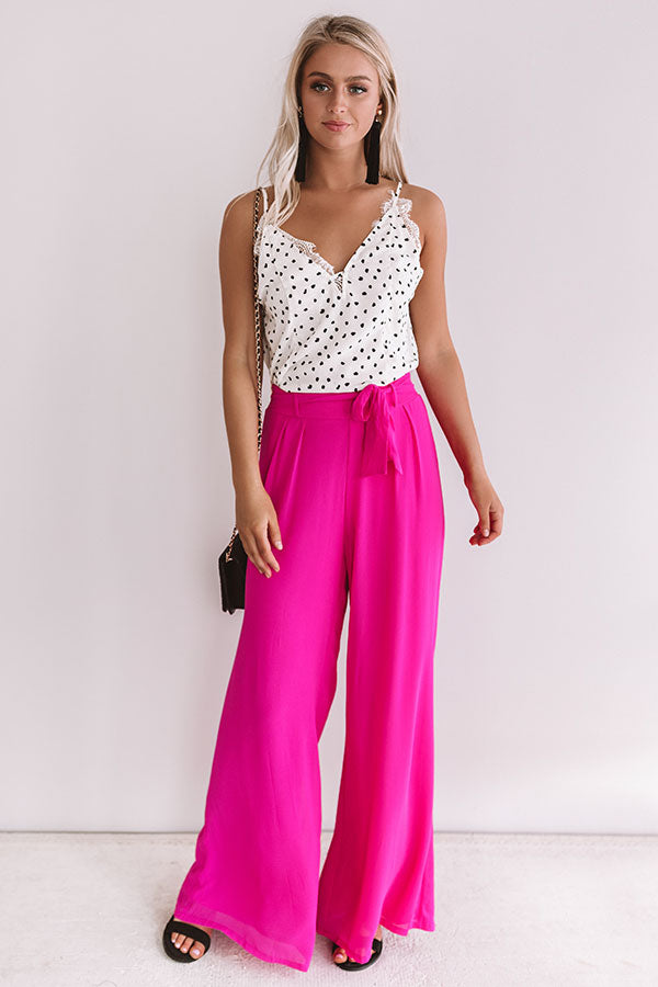 Straight To The Top High Waist Pants In Hot Pink • Impressions