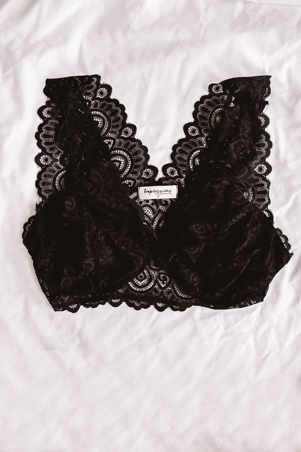 Babe Next Door Lace Bralette in Black Curves • Impressions Online Boutique