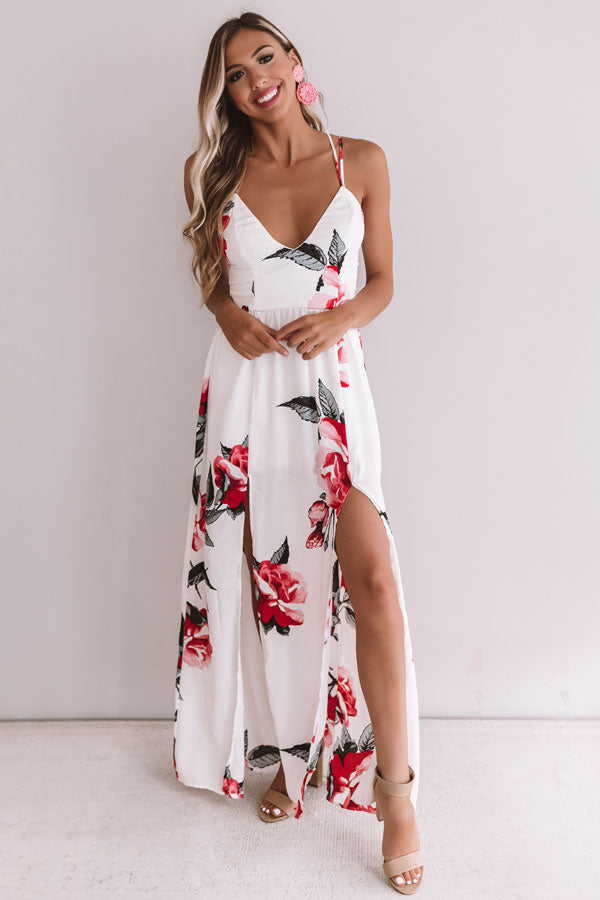 Floral Wonderland Maxi In White • Impressions Online Boutique