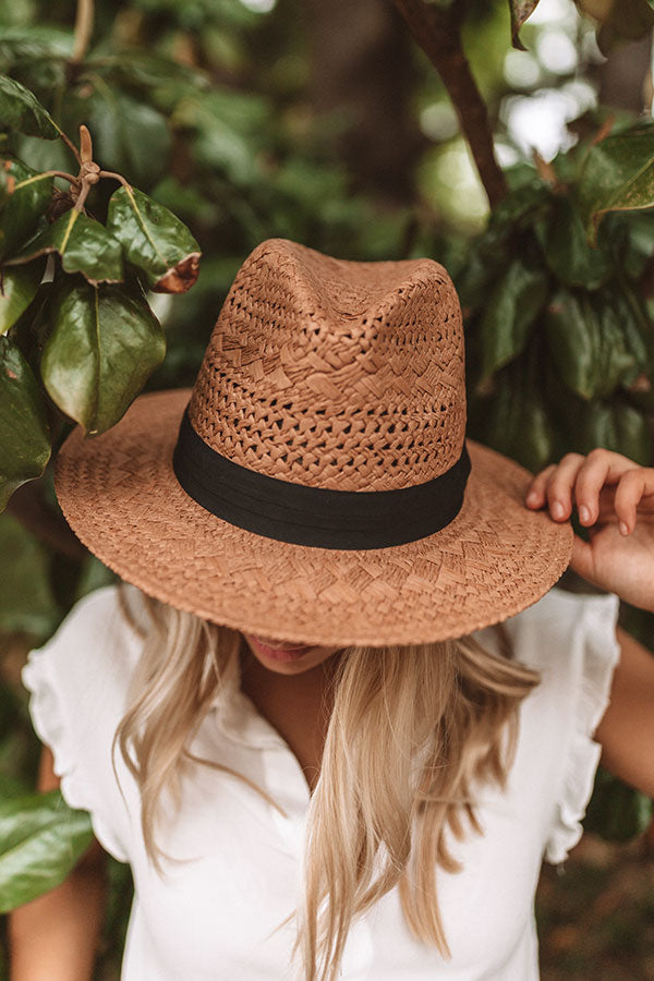 Palms And Prosecco Hat In Iced Mocha • Impressions Online Boutique