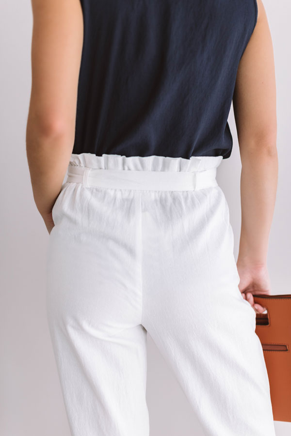 Santorni Sunshine Trousers In White • Impressions Online Boutique