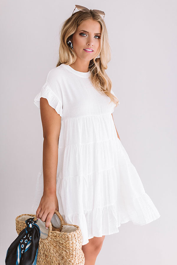 short white babydoll dress