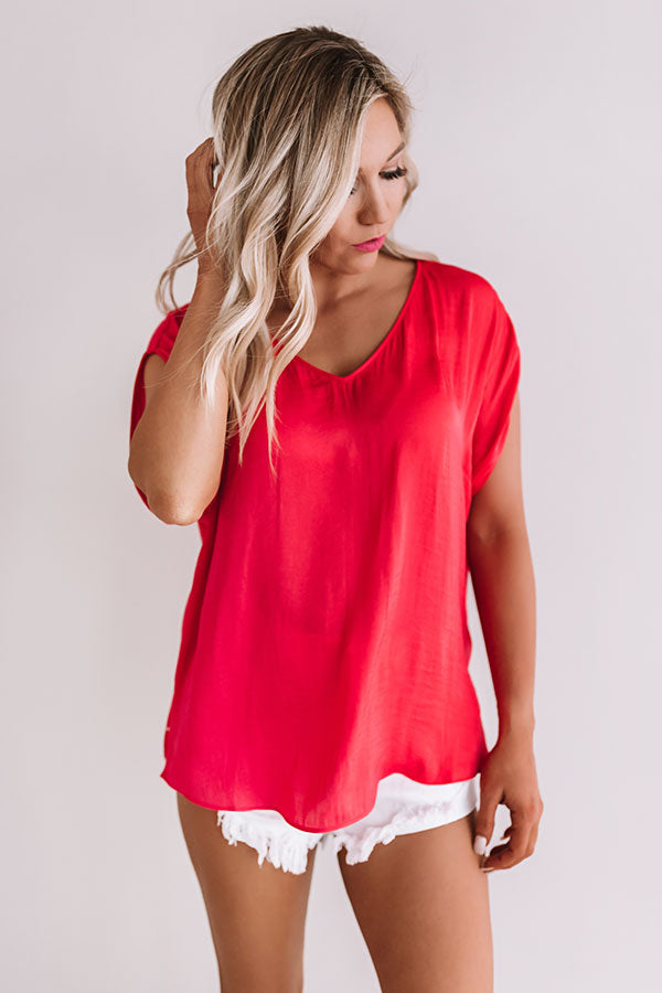 Pina Colada Paradise Shift Top In Raspberry • Impressions Online Boutique