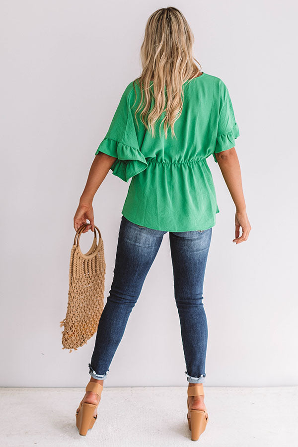 Top Shelf Margs Top In Kelly Green • Impressions Online Boutique