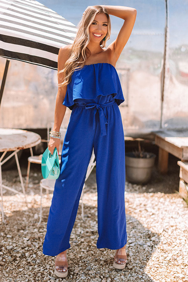 Malibu Bliss Jumpsuit in Royal Blue • Impressions Online Boutique