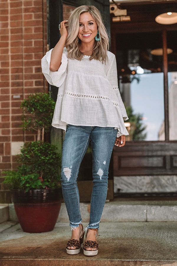 New Grooves Crochet Top In White • Impressions Online Boutique