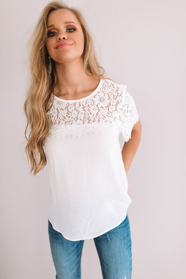 Fields In France Lace Top • Impressions Online Boutique