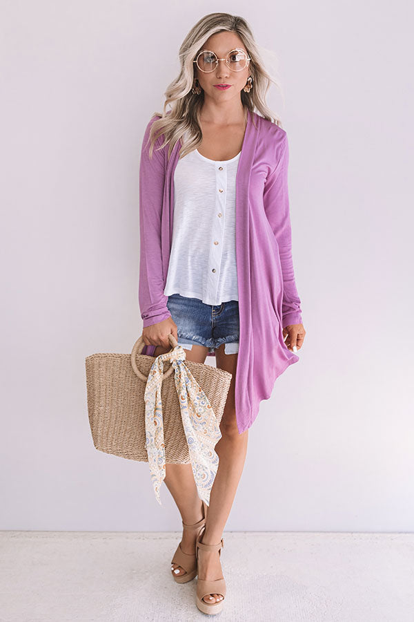 Layover In London Cardigan In Orchid • Impressions Online Boutique