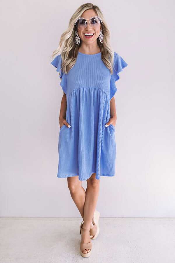 Confetti And Twirls Babydoll Dress In Airy Blue • Impressions Online ...