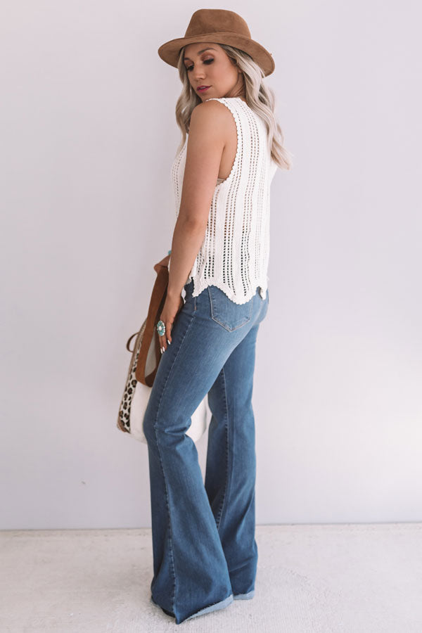 Concert Nights Knit Tank In Cream • Impressions Online Boutique