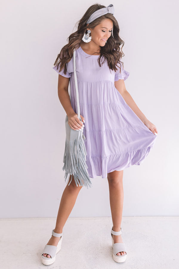 purple baby doll dress