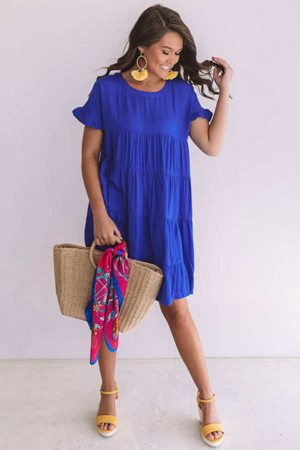 royal blue babydoll dress