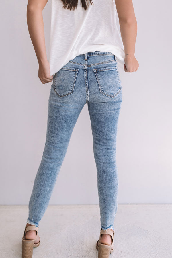 The Sasha High Waist Distressed Ankle Skinny • Impressions Online Boutique
