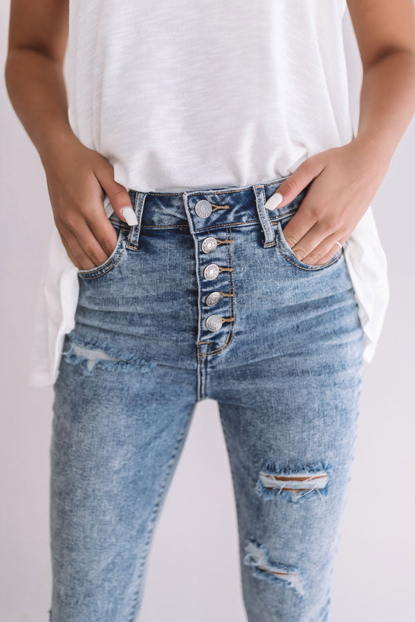 The Sasha High Waist Distressed Ankle Skinny • Impressions Online Boutique