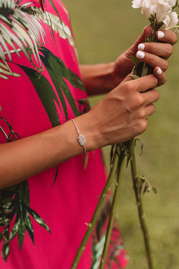 Elaina Rose Gold Bracelet in Rose Gold Drusy