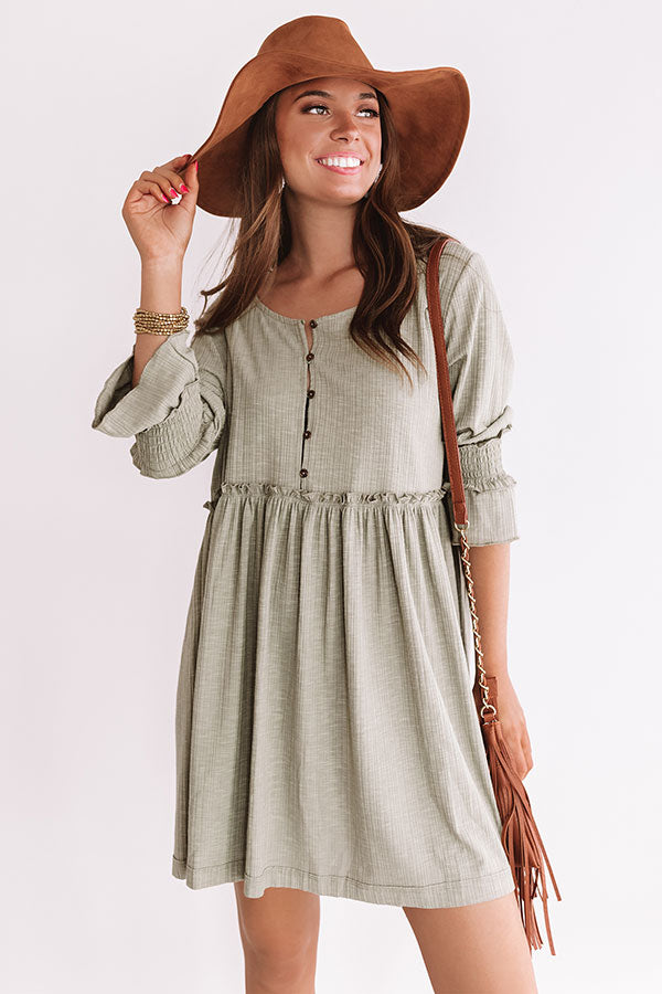 Fingers Crossed Babydoll Dress In Pear • Impressions Online Boutique