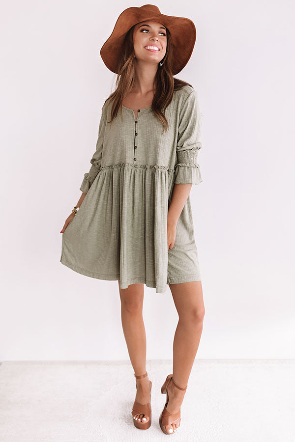 Fingers Crossed Babydoll Dress In Pear • Impressions Online Boutique