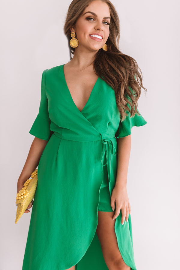 Charming In Cabo Ruffle Maxi In Green • Impressions Online Boutique