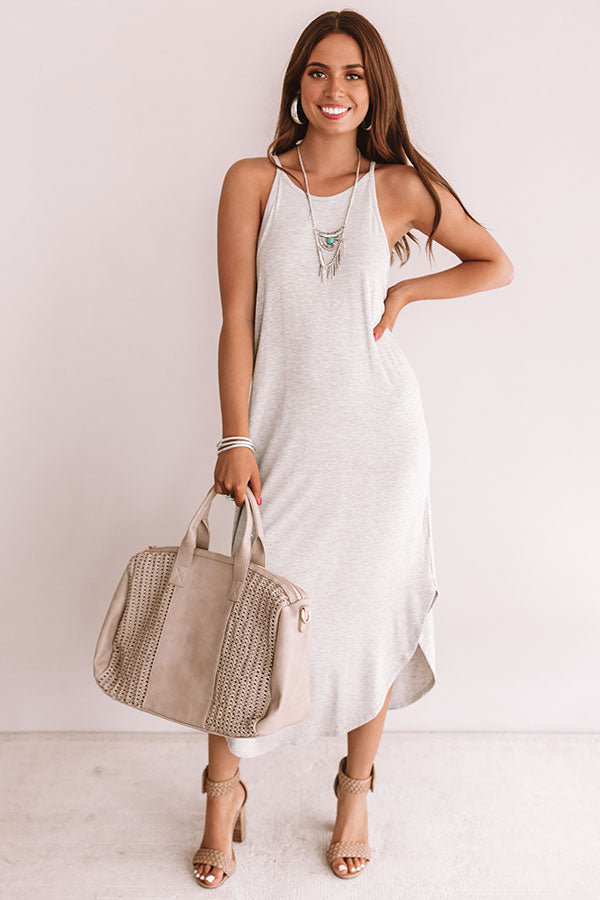 Coasts And Cocktails T-Shirt Midi In Grey