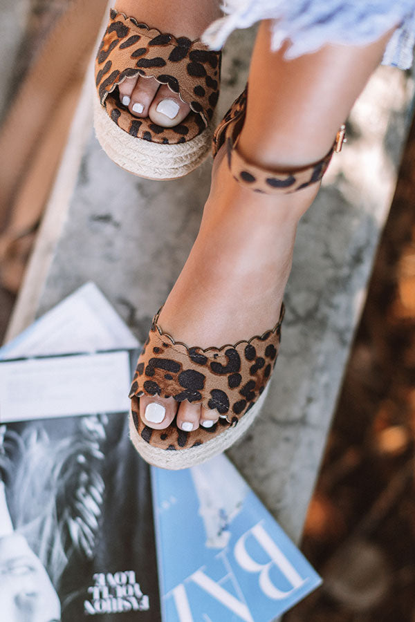 The Nicolette Faux Suede Espadrille Wedge in Leopard • Impressions ...