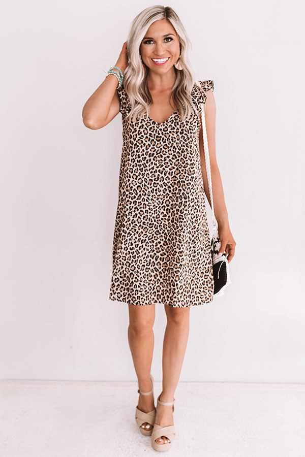 cheetah print shift dress