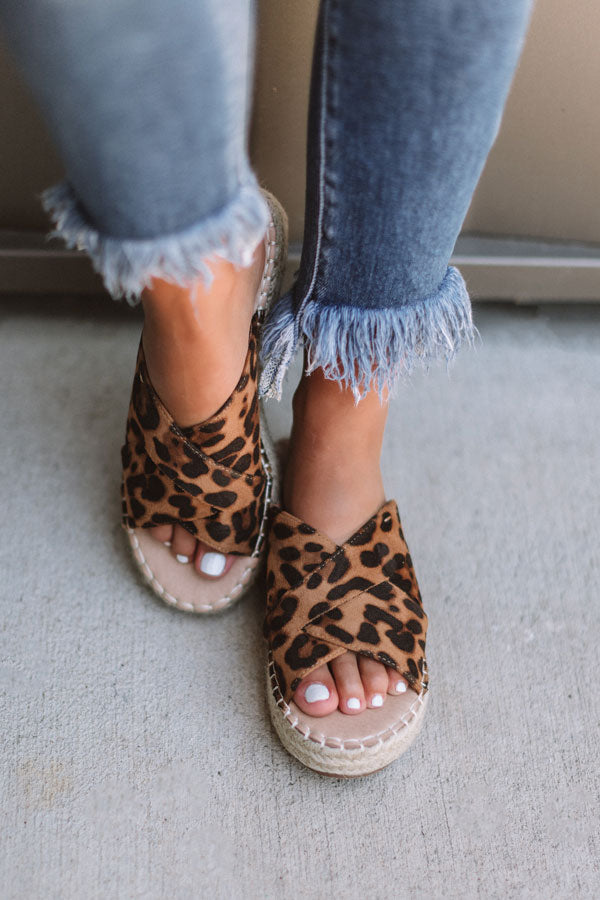 leopard espadrille sandal