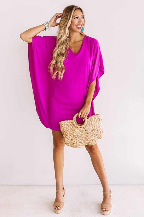 Travel Guide Shift Dress In Fuchsia • Impressions Online Boutique