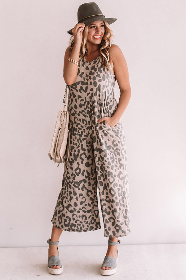 Make Me Swoon Leopard Jumpsuit • Impressions Online Boutique