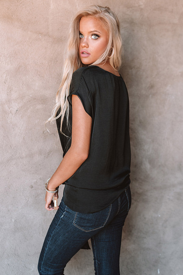 Villa Vacation Top In Black • Impressions Online Boutique