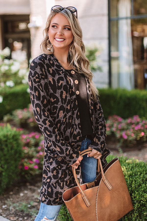 On The Go Leopard Cardigan • Impressions Online Boutique