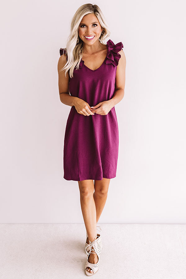 Frolic In France Shift Dress In Windsor Wine • Impressions Online Boutique