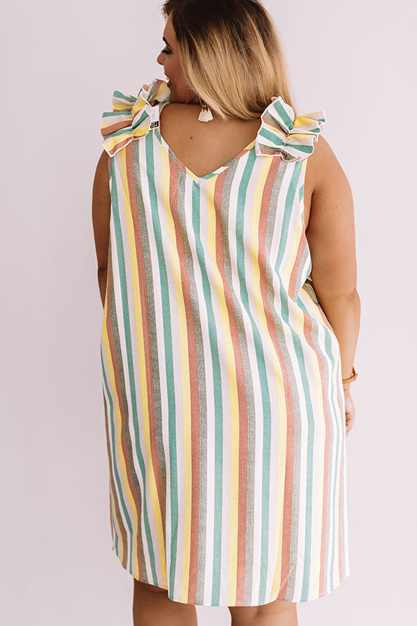 Tanlines In Tahiti Stripe Shift Dress Curves • Impressions Online Boutique